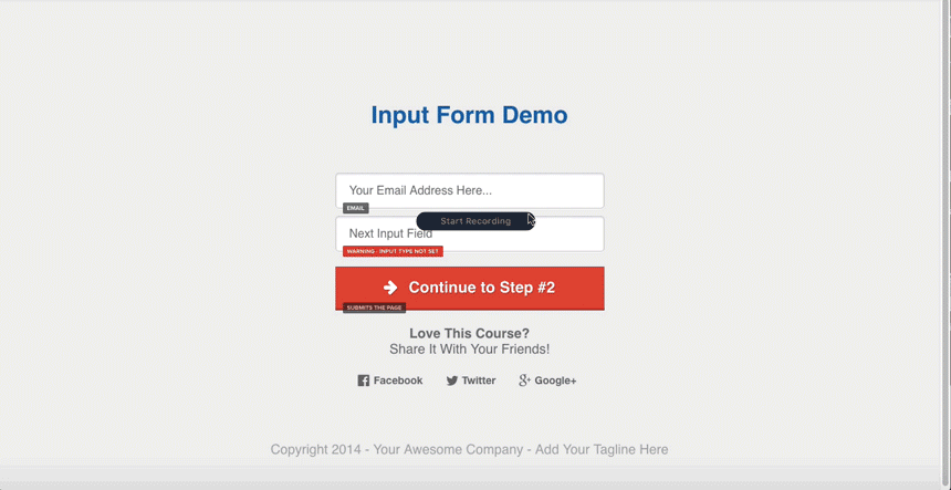 Adding Input Elements to Form Fields
