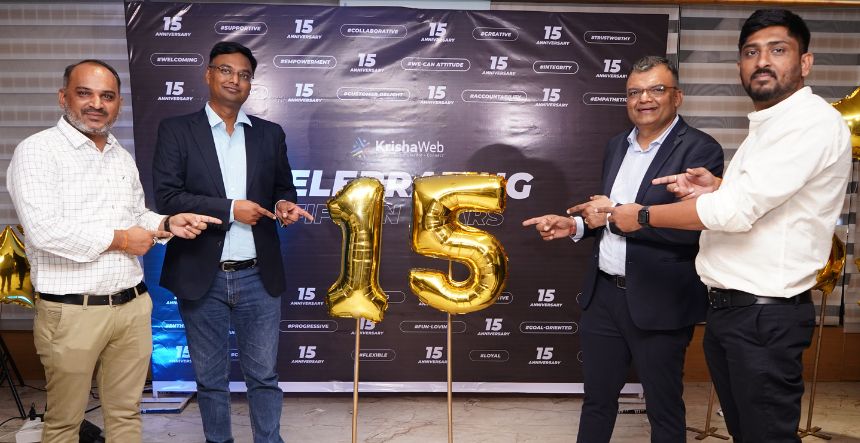 KrishaWeb celebrating its 15th anniversary