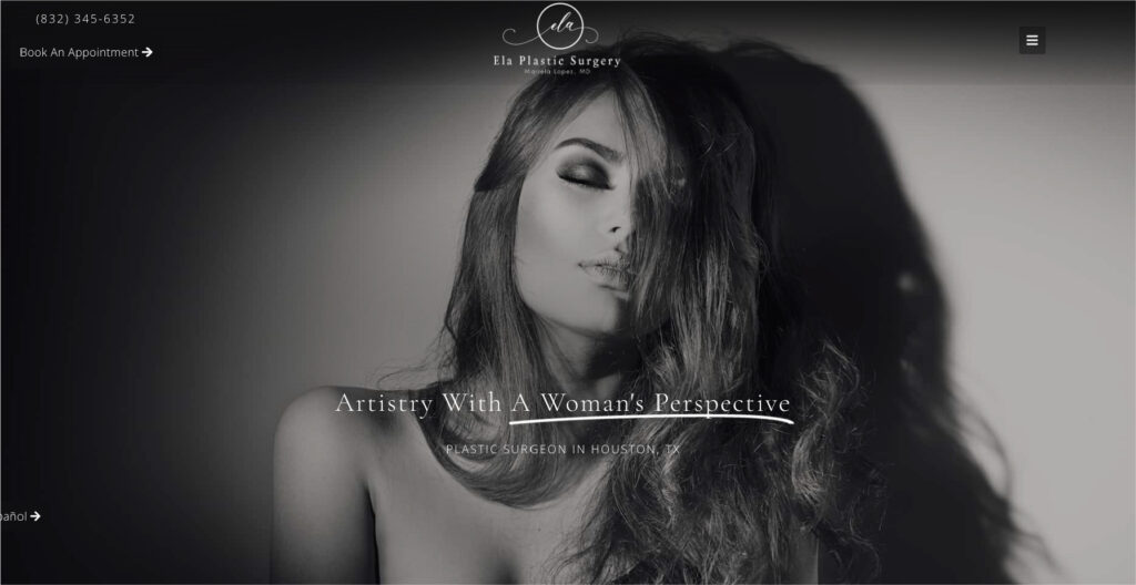 Ela Plastic Surgery’s website design