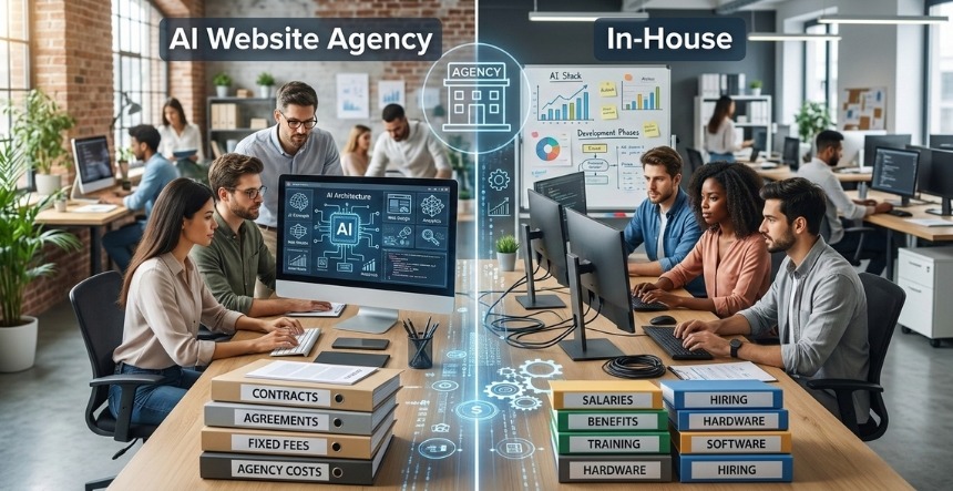 AI Website Agency vs In-House: Full Cost Breakdown (2026)