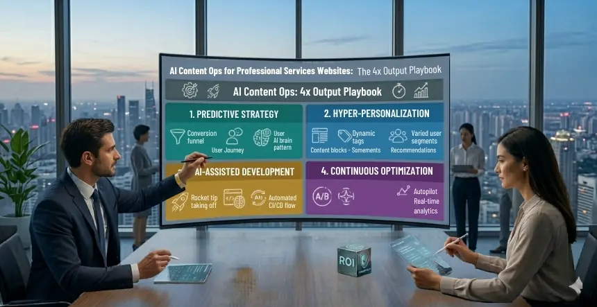 AI Content Ops for Professional Services Websites The 4x Output Playbook