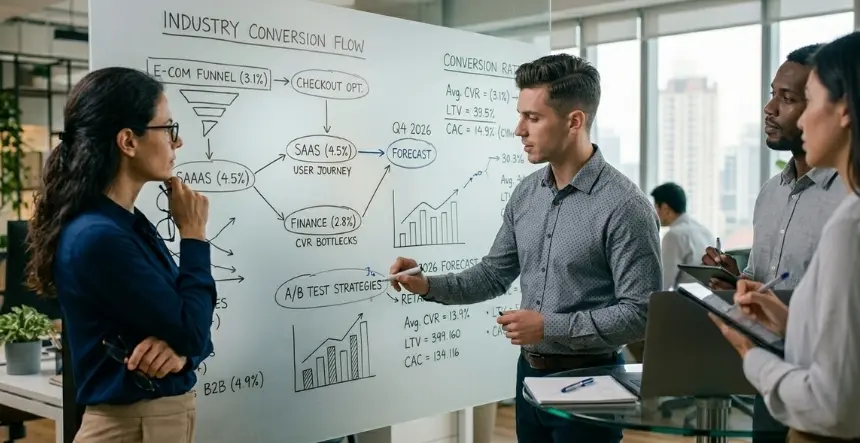 Website Conversion Rate Benchmarks by Industry 2026 Data