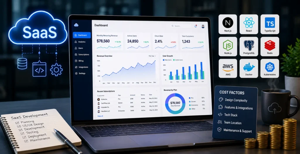 SaaS Website Development in 2026 Cost and Tech Stack