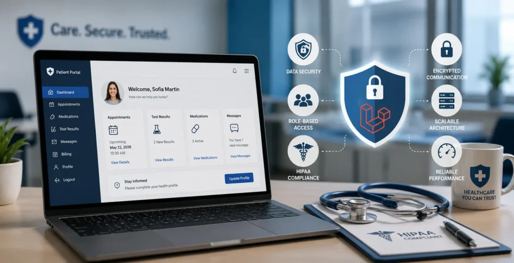 Why Healthcare Organizations Choose Laravel for Secure Patient Portals