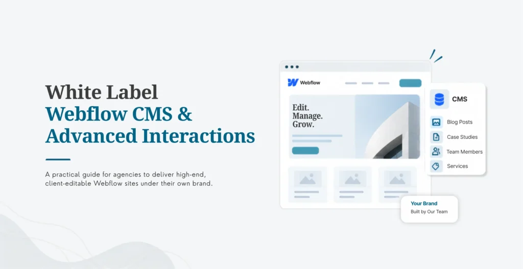 White Label Webflow CMS & Advanced Interactions